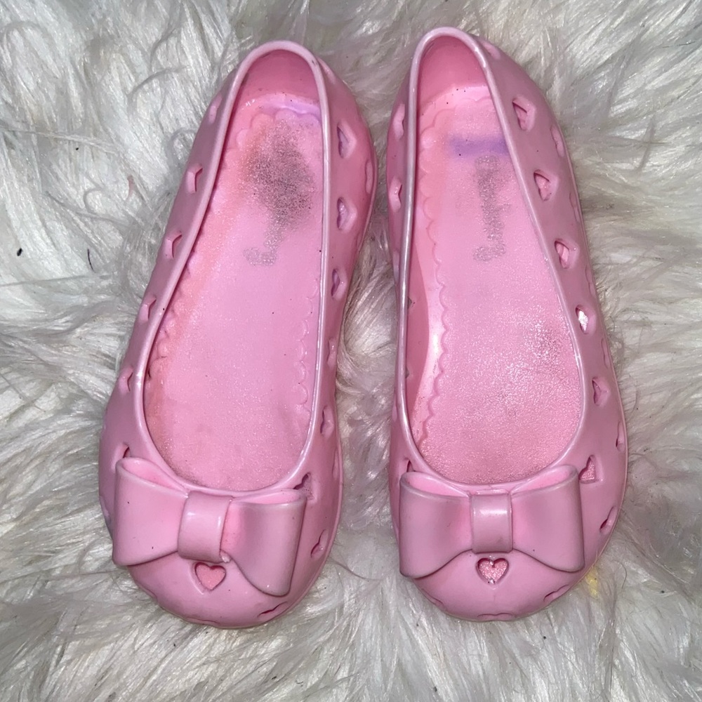 Jelly pink heart shoes
